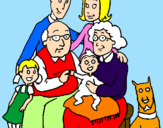 Disegno Famiglia pitturato su noemi