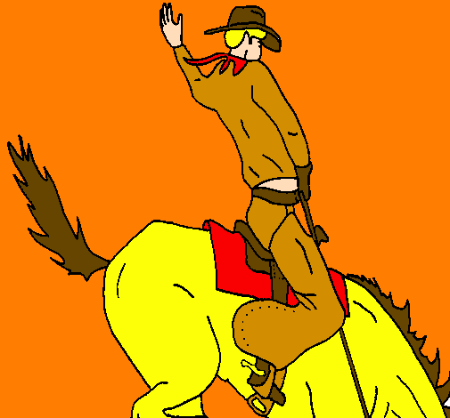 Cowboy a cavallo 