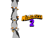 Disegno Madagascar 2 Pinguino pitturato su MARTINA