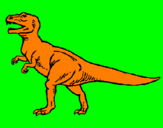 Disegno Tyrannosaurus Rex  pitturato su andrea