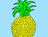 Disegno ananas  pitturato su anna