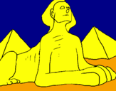 Disegno Sfinge pitturato su EDOARDO