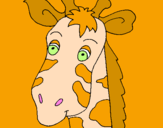 Disegno Muso di giraffa pitturato su caudio