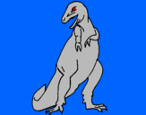 Disegno Tyrannosaurus Rex pitturato su nicola