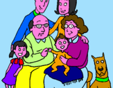 Disegno Famiglia pitturato su titty