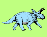 Disegno Triceratops pitturato su paolo