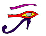 Disegno Occhio di Horus  pitturato su lorenzo 06