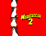 Disegno Madagascar 2 Pinguino pitturato su giovanni