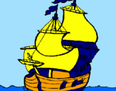 Disegno Barca  pitturato su MARIO F