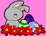 Disegno Coniglietto di Pasqua  pitturato su claudia......cla....
