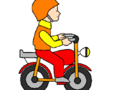 Disegno Motocicletta pitturato su LEONARDO