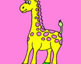 Disegno Giraffa pitturato su ALICE