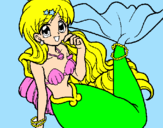 Disegno Sirena pitturato su Giulia