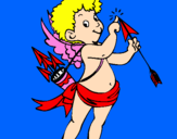 Disegno Cupido  pitturato su CINDER LA DRAGON