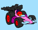 Disegno Auto di Formula 1  pitturato su carlo
