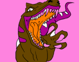 Disegno Velociraptor  II pitturato su Ludovico