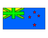 Disegno Nuova Zelanda pitturato su giovanni