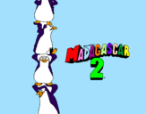 Disegno Madagascar 2 Pinguino pitturato su alessia