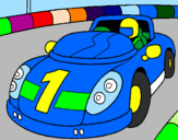 Disegno Auto da corsa pitturato su jonathan