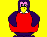 Disegno Pinguino pitturato su arianna
