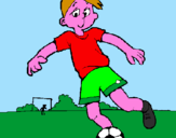Disegno Giocare a calcio pitturato su francesco