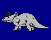 Disegno Triceratops  pitturato su nicolò