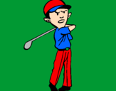 Disegno Golf pitturato su luis beci