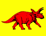 Disegno Triceratops pitturato su Ludovico