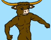 Disegno Testa di bufalo  pitturato su ANTONIO RASCATO