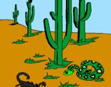 Disegno Deserto  pitturato su simo 95