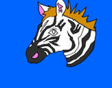 Disegno Zebra II pitturato su ilenia