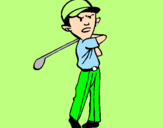 Disegno Golf pitturato su jonathan