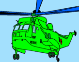 Disegno Elicottero di salvataggio  pitturato su alessio