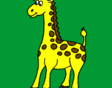 Disegno Giraffa pitturato su zebra