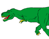 Disegno Tyrannosaurus Rex  pitturato su marianna
