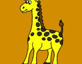 Disegno Giraffa pitturato su Giovanni