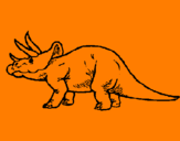 Disegno Triceratops  pitturato su luigi