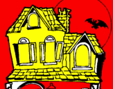 Disegno La Casa del mistero  pitturato su claudia