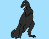 Disegno Tyrannosaurus Rex pitturato su lauren