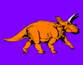 Disegno Triceratops pitturato su luis