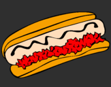 Disegno Hot dog pitturato su messi 10