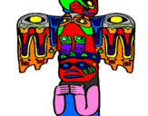 Disegno Totem pitturato su andrea