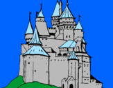 Disegno Castello medievale  pitturato su nancy