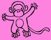 Disegno Scimmietta pitturato su DANIELE