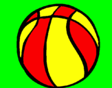 Disegno Pallone da pallacanestro pitturato su MOMI