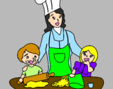Disegno Cuoco mamma pitturato su christian di pietro
