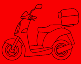 Disegno Ciclomotore pitturato su lkjhughgjglijhoigghghh