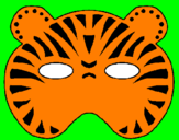 Disegno Tigre  pitturato su andrea