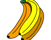 Disegno Banane  pitturato su davide