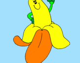 Disegno Banana pitturato su Alberto